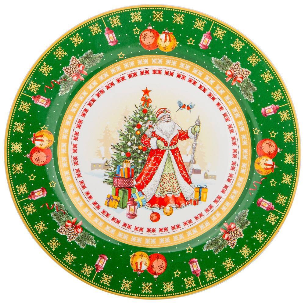 Тарелка закусочная Lefard Дед Мороз 20,5 см - фото 1