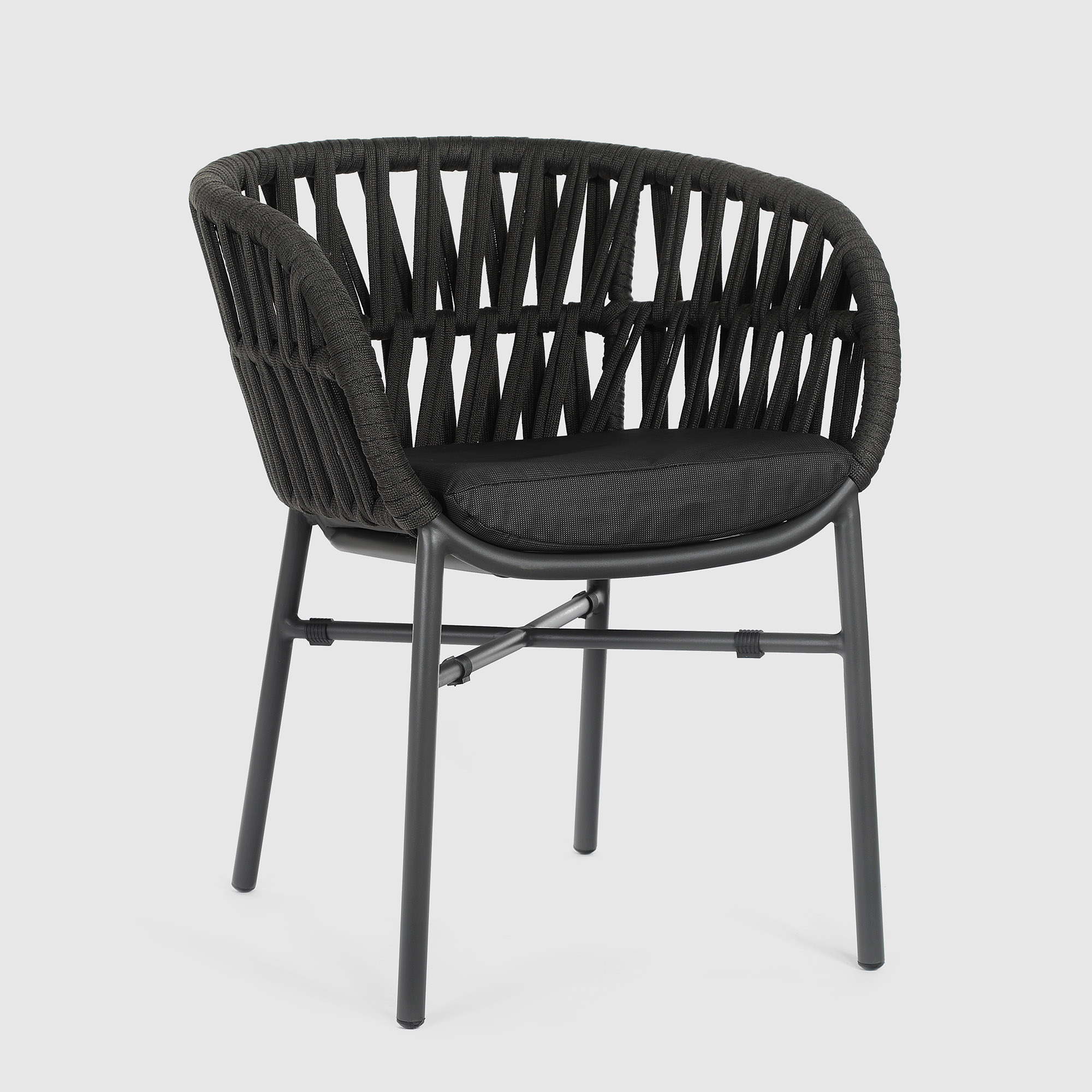 Кресло Drigani Drop антрацит/тёмно-коричневый, цвет черный - фото 1