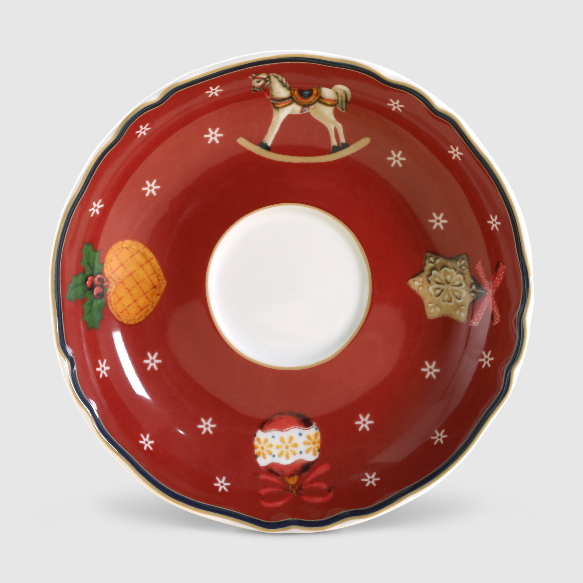 фото Чашка с блюдцем для чая porcelana bogucice christmas 2 персоны