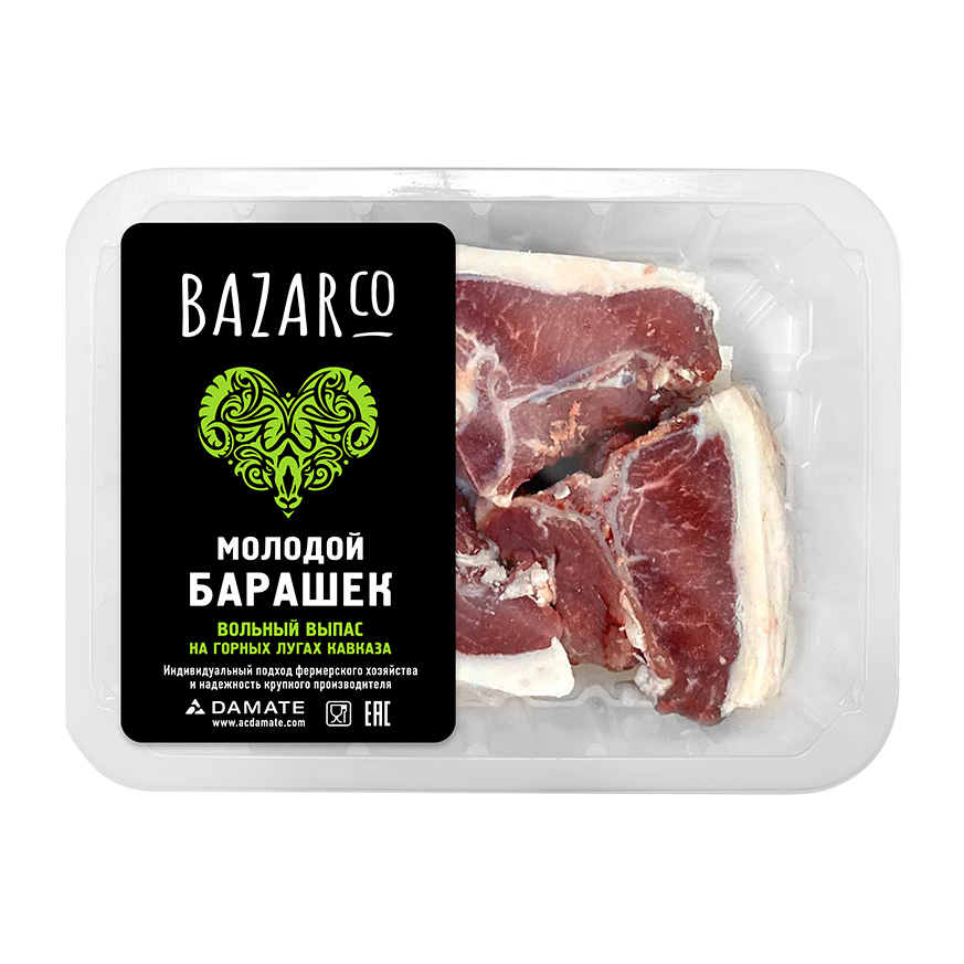 

Стейк бараний BazarCo T-Bone из седла 400 г