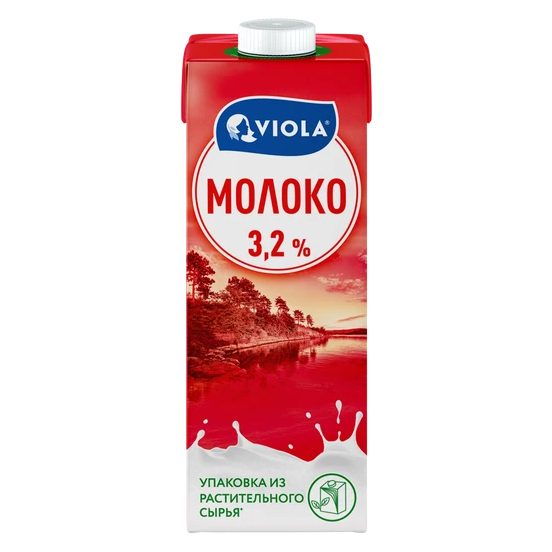 Молоко Viola питьевое 3,2% 1 л