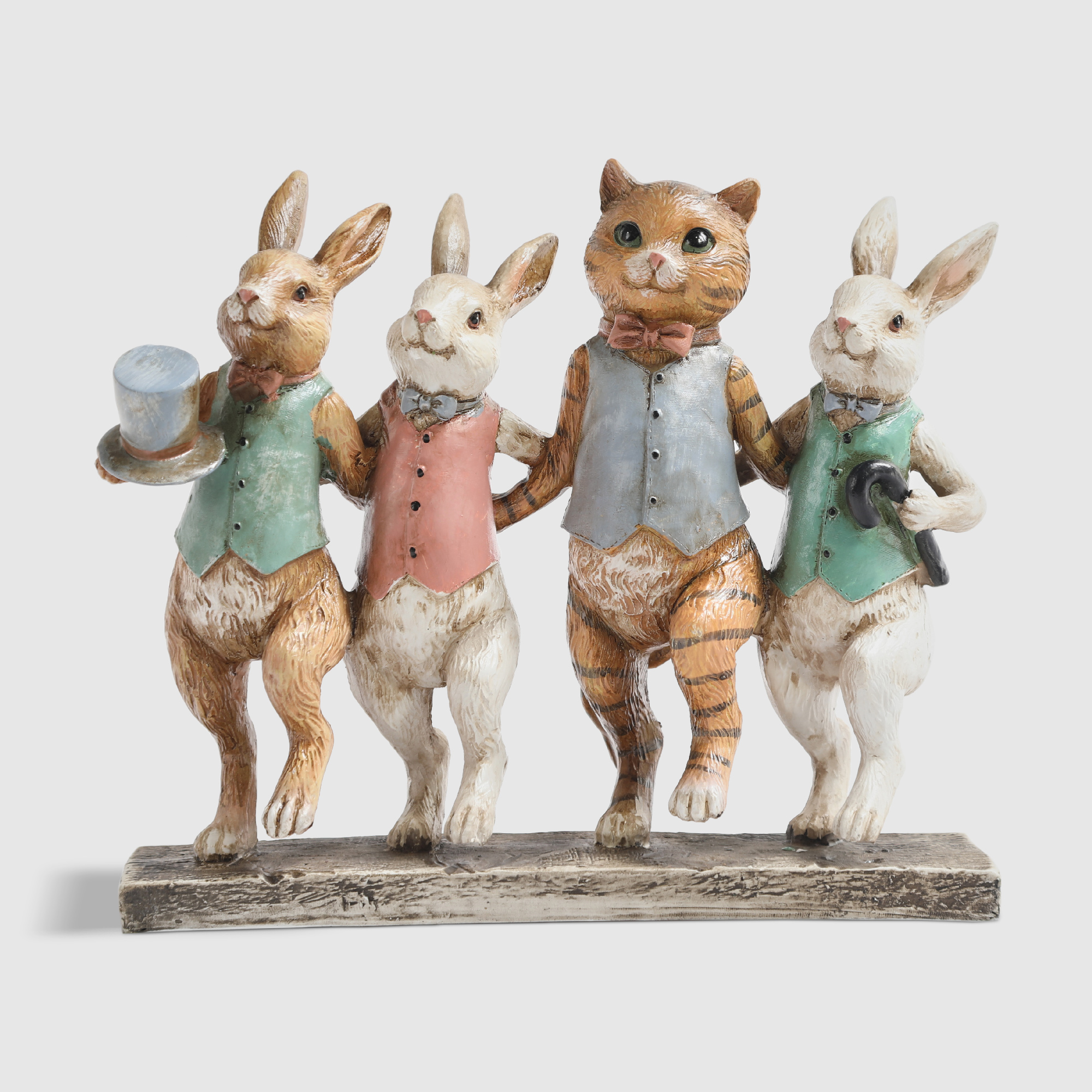 Фигурка декоративная Royal Garden Co. UK кот, танцующий с зайцами