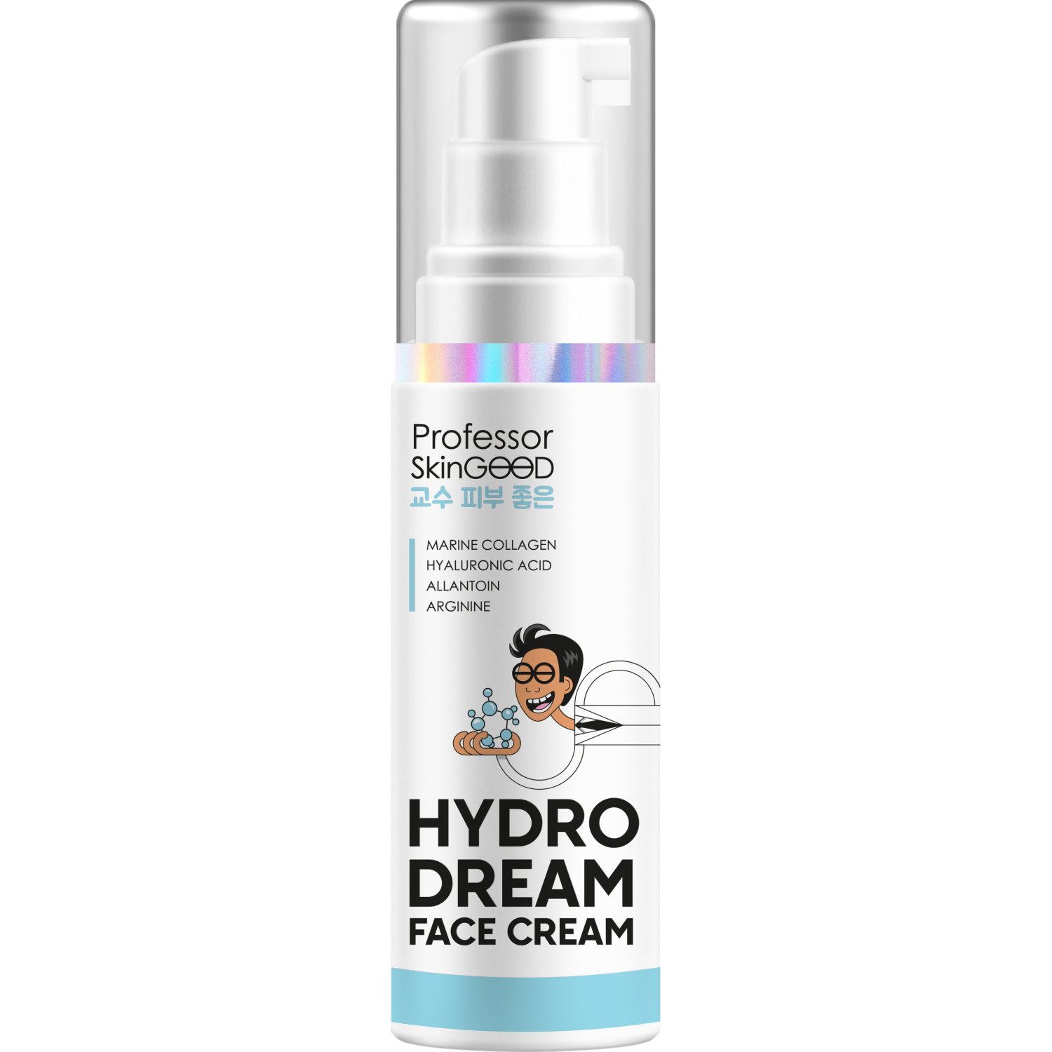 фото Крем для лица увлажняющий professor skingood "hydro dream face cream" с морским коллагеном и гиалуроновой кислотой, питательный, уход за лицом, 50мл