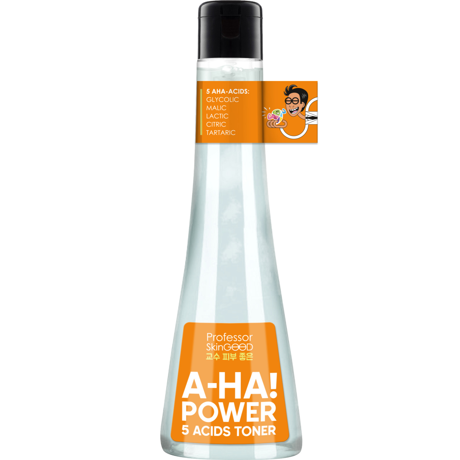 фото Тоник для лица professor skingood "aha! power 5 acids toner" с aha-кислотами, тоник-пилинг, тонизирование кожи и осветление пигментных пятен, уход за лицом, 125мл