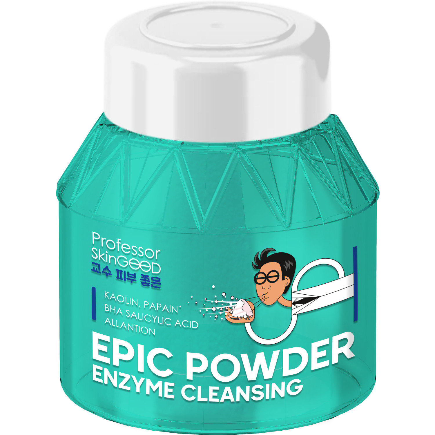 фото Энзимная пудра professor skingood "epic powder enzyme cleansing" для умывания, с каолином и папаином, глубокое очищение кожи без сухости, уход за лицом, 66г