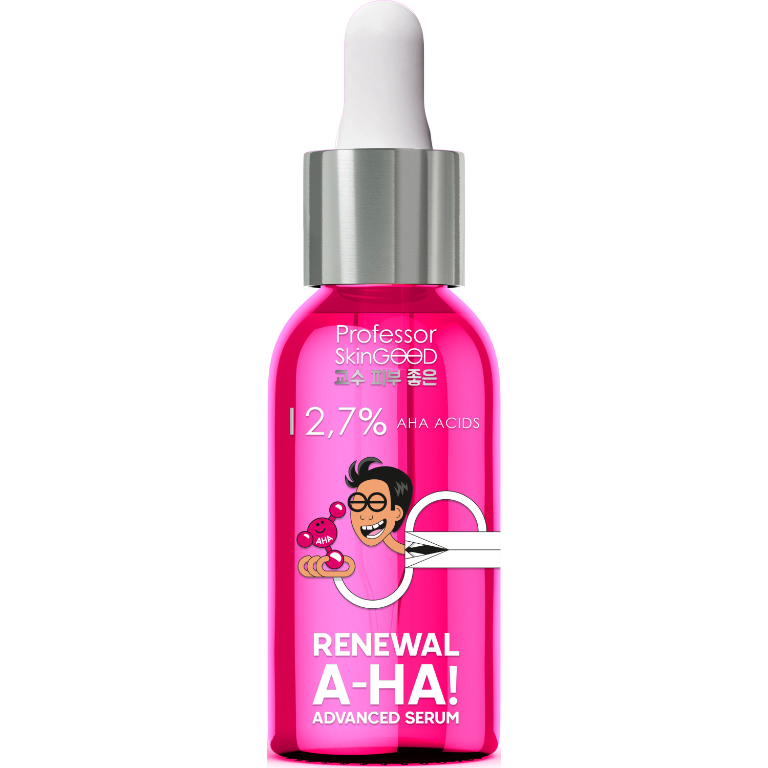 фото Сыворотка для лица professor skingood "renewal a-ha! advanced serum" с фруктовыми кислотами, ровный тон и здоровое сияние, уход за лицом, 30мл