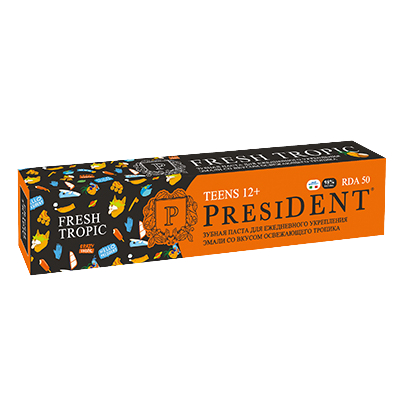 фото Паста зубная president fresh tropic 12+ 70г