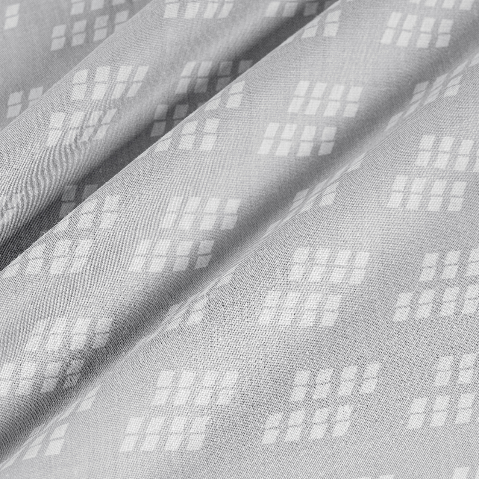 Комплект постельного белья Medsleep Вельс белый с серым Двуспальный, цвет серый, размер Двуспальный - фото 7