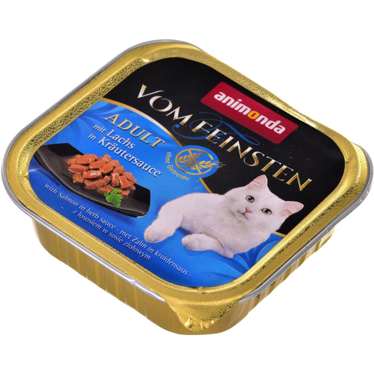 Корм для кошек ANIMONDA Vom Feinsten Adult с лососем в соусе из трав 100 г