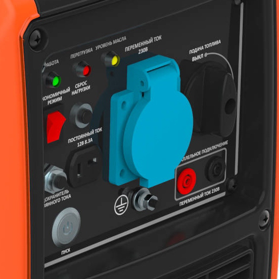 Бензиновый генератор Zongshen инверторный BQH 2200E, цвет оранжевый 148 FD/PRE - фото 4