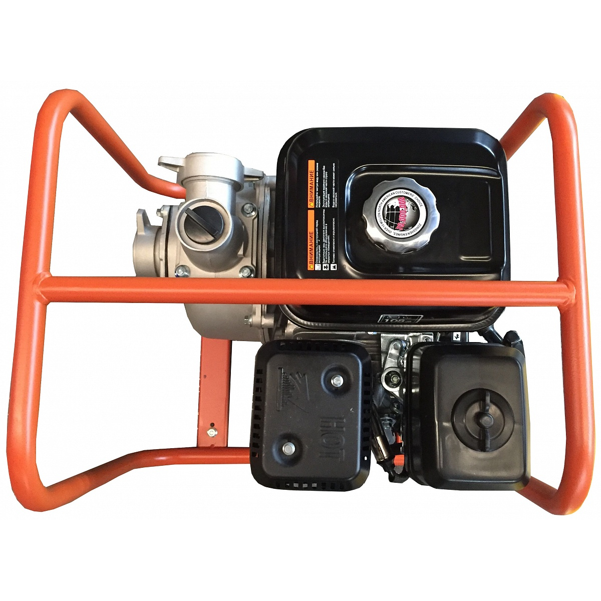 Бензиновая мотопомпа Zongshen WG 20 (1T90SWG20), цвет оранжевый - фото 5