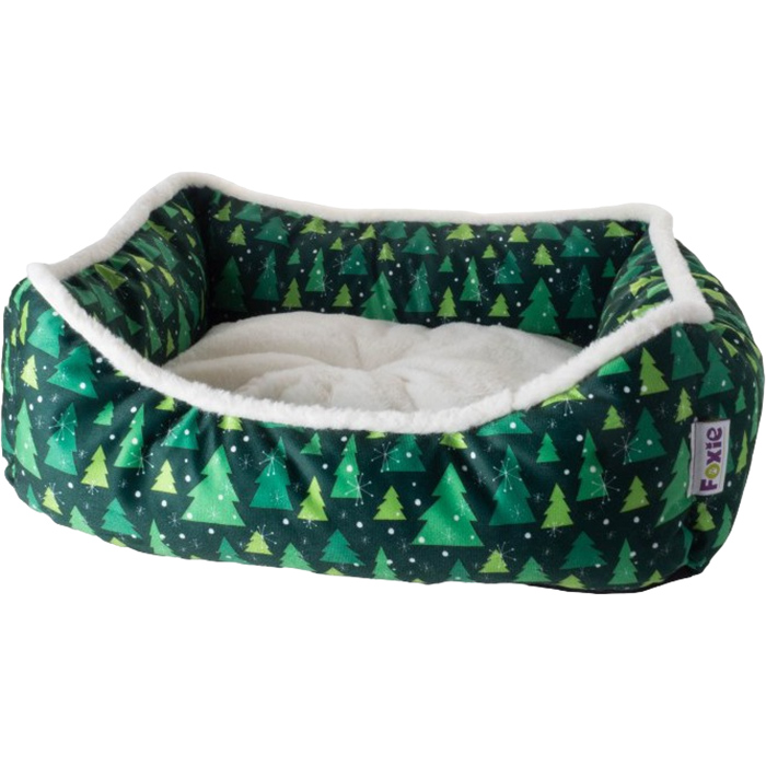 Лежак для животных Foxie Fir A22-NYF-GREEN-S зеленый 60х50х18 см, размер для малых пород, для средних пород
