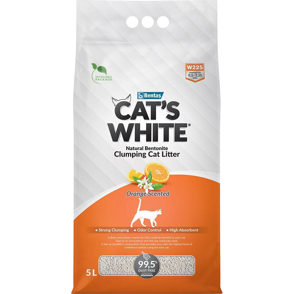 Наполнитель Cat's White Orange 5 л, цвет белый