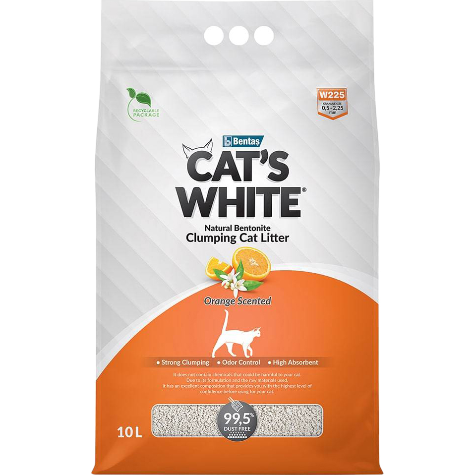 Наполнитель Cat's White Orange 10 л, цвет белый