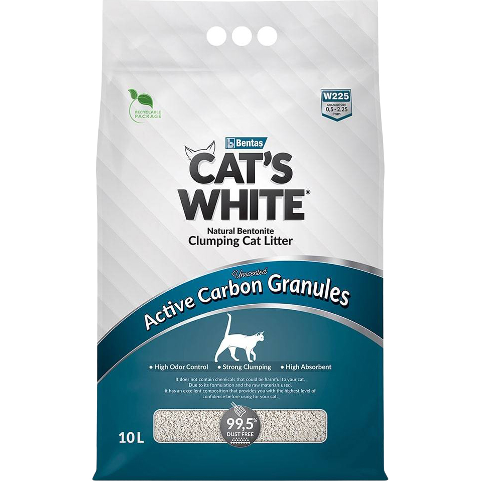 фото Наполнитель cat's white active carbon granules 10 л