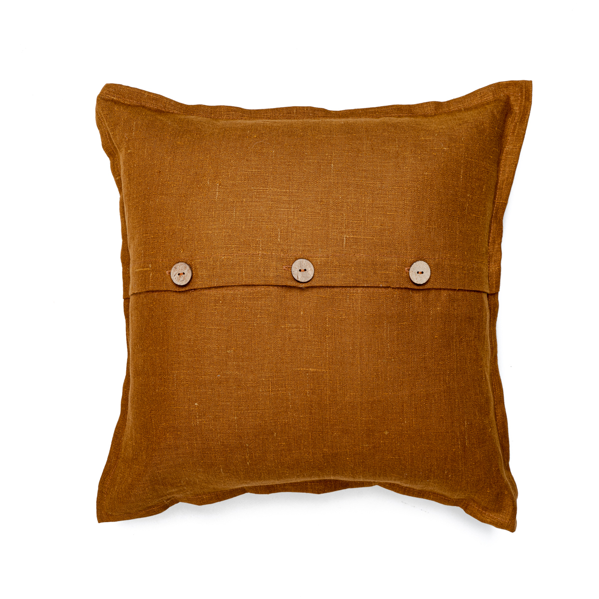 фото Декоративная подушка linen love бронза красно-коричневая 45х45 см