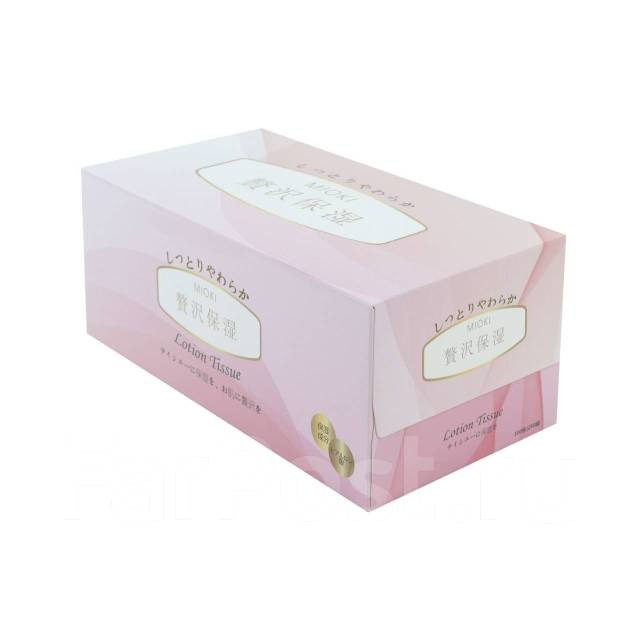 Салфетки бумажные Mioki розовая коробка 2 сл 250 шт - фото 1