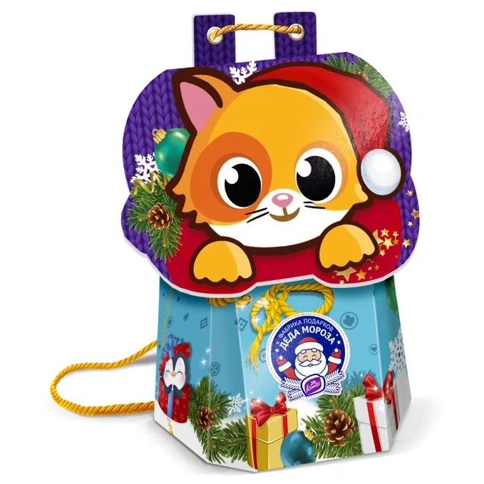 

Новогодний подарок Конти рюкзачок-котенок, 500 г