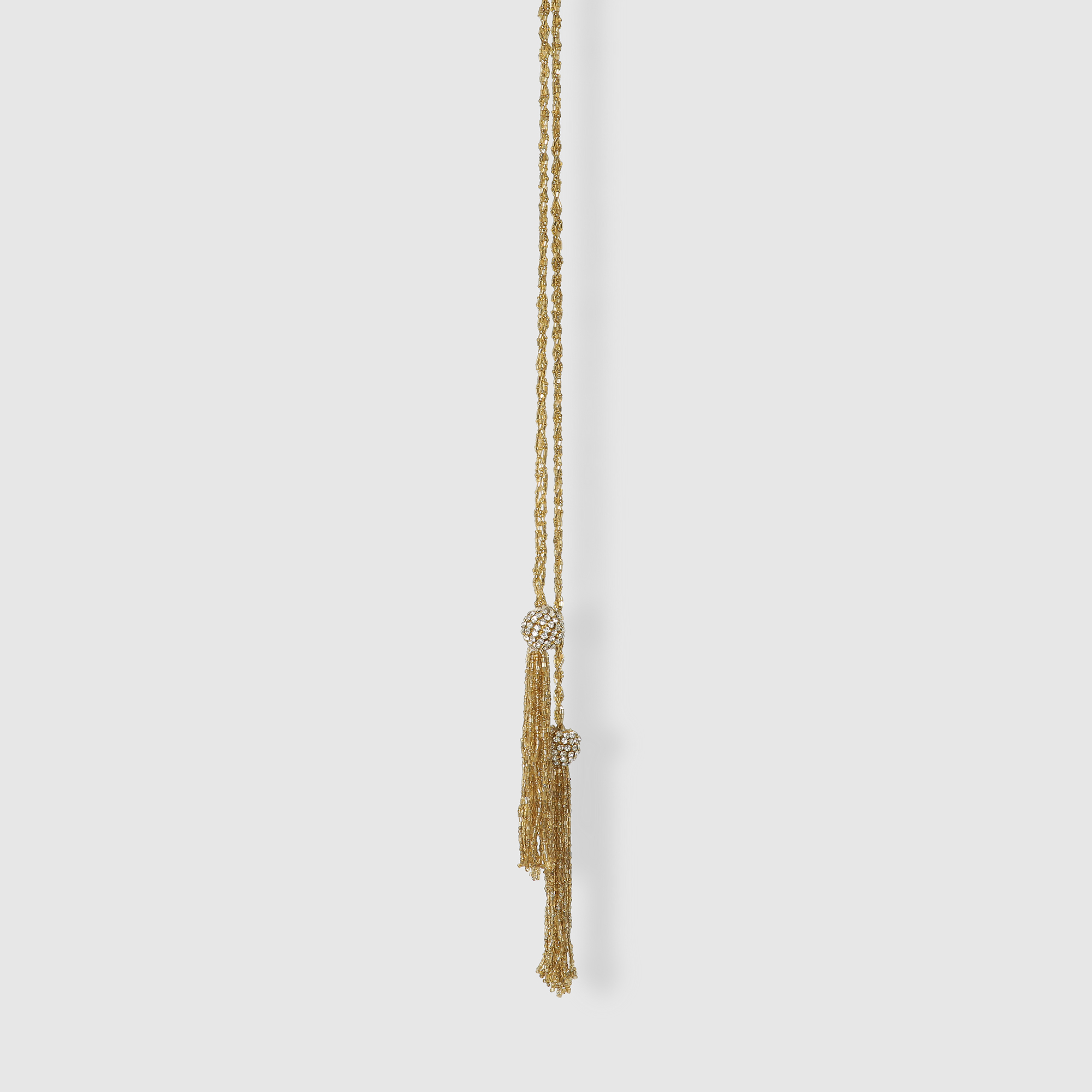 фото Подвеска-гирлянда елочная goodwill с кисточками золотая, 91,5 см