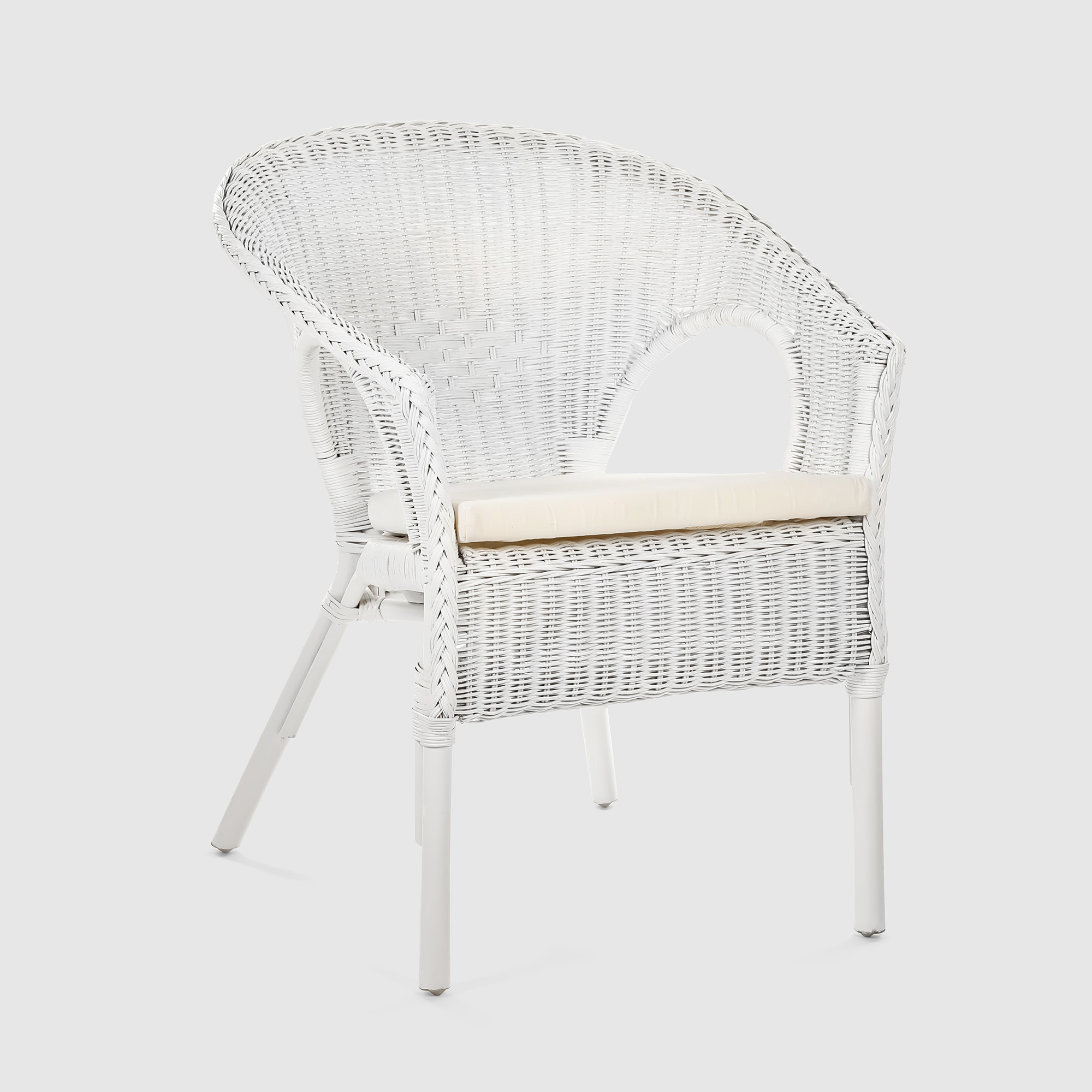 фото Кресло с подушкой bizzotto alliss белое