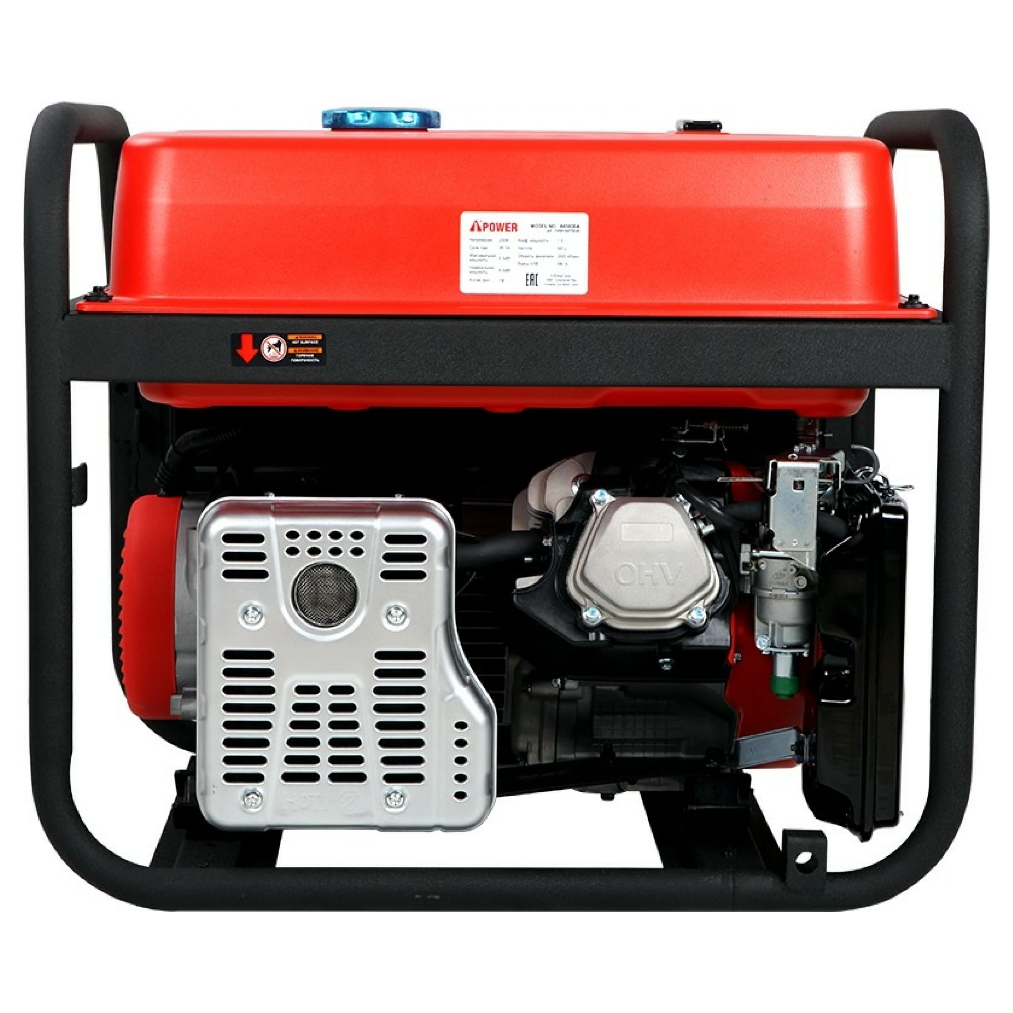 Бензиновый генератор Power с электростартером и ATS 6,5 кВт (A6500EA), цвет красный Е1000 - фото 4