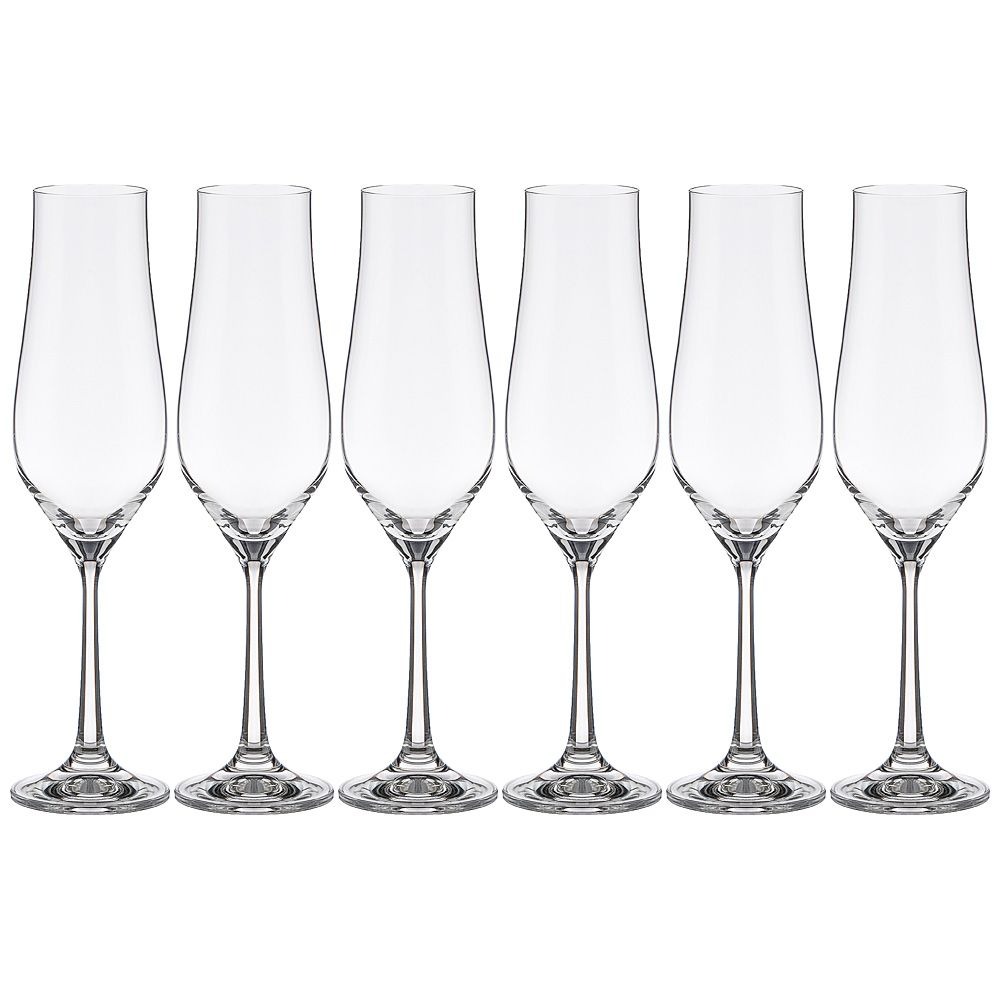 Набор бокалов Crystalex Тулипа для шампанского 170 мл 6 шт, цвет прозрачный - фото 1
