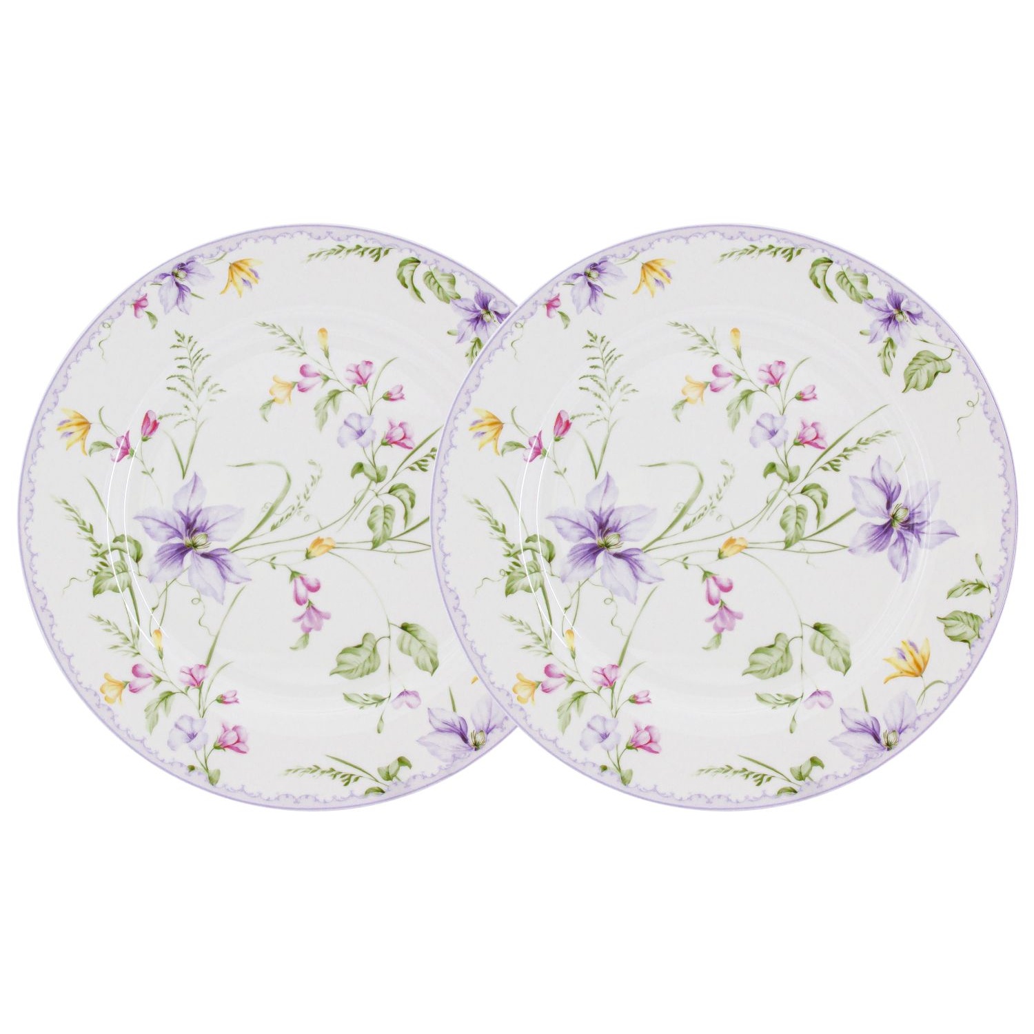 Набор из 2-х закусочных тарелок Anna Lafarg Primavera Селена 20,5 см, цвет белый - фото 1