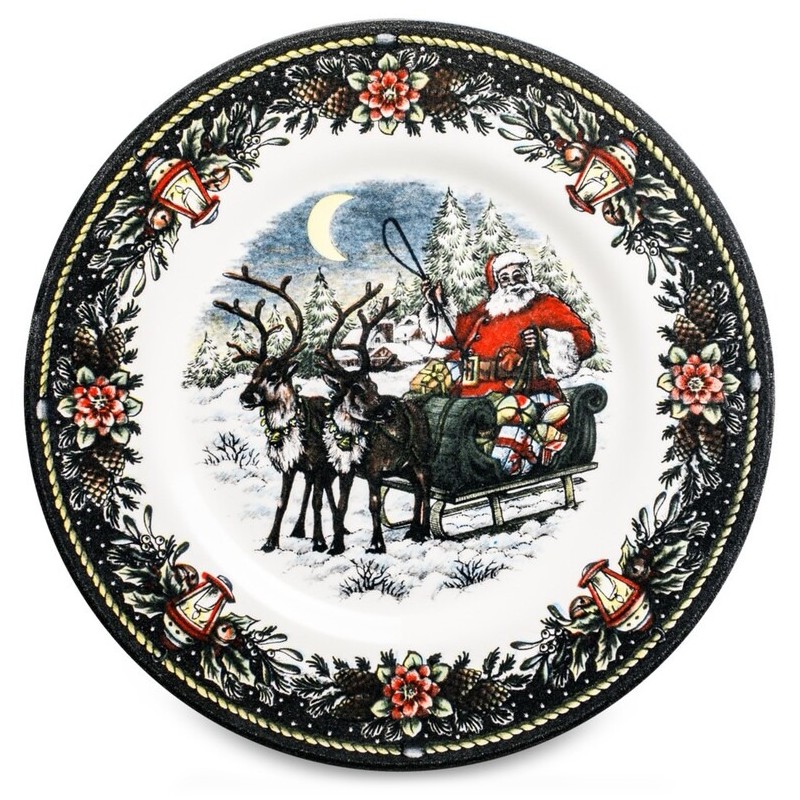 Тарелка закусочная Royal stafford Сани Деда Мороза 21 см