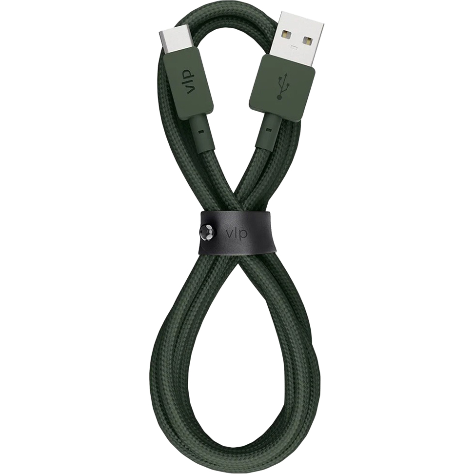 фото Кабель vlp nylon cable usb a - usb c темно-зеленый