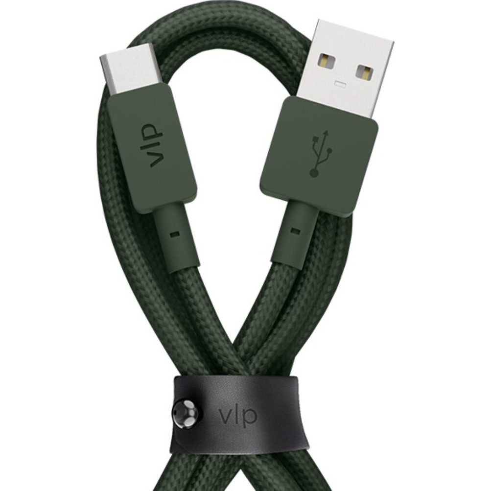 Кабель VLP Nylon Cable USB A - USB C темно-зеленый - фото 2