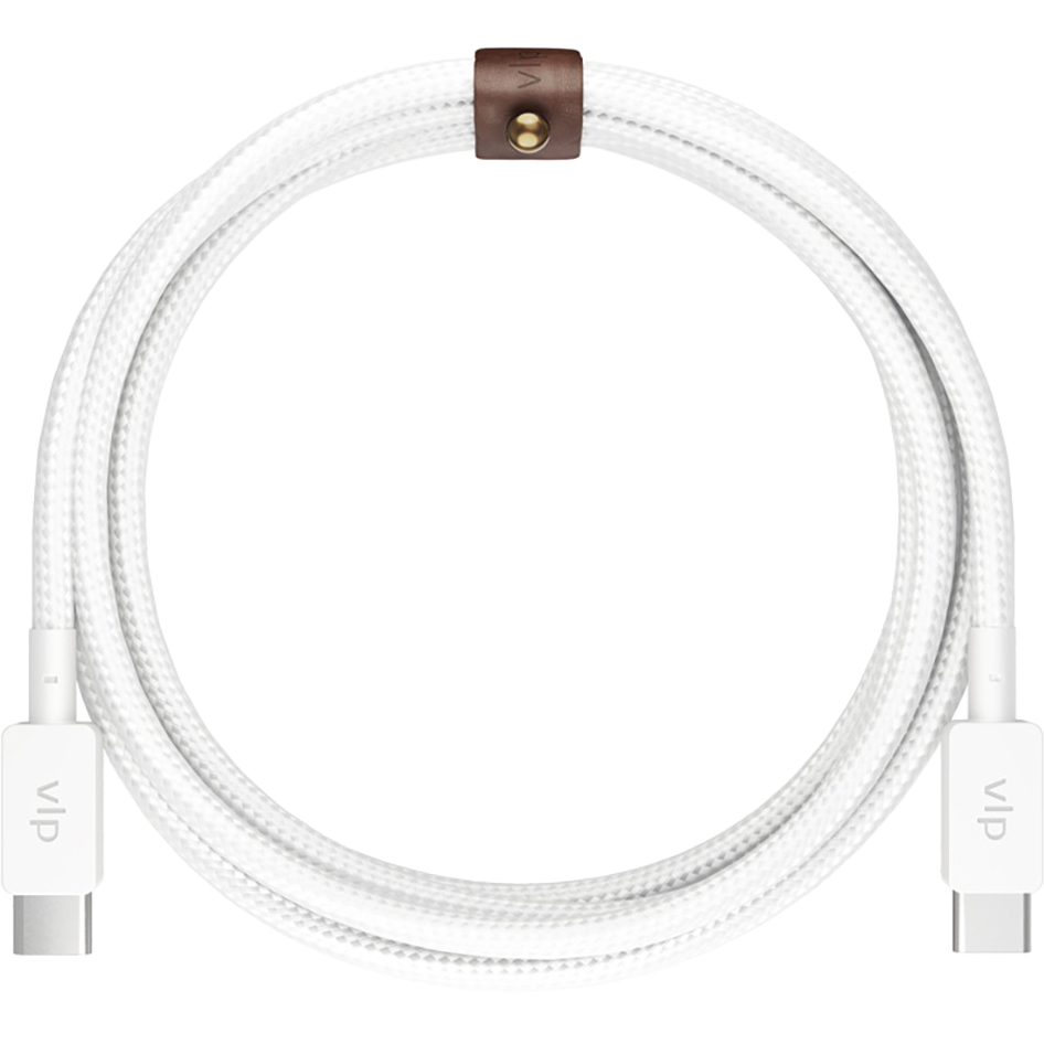 Кабель VLP Nylon Cable USB C - USB C 60 Вт белый - фото 1