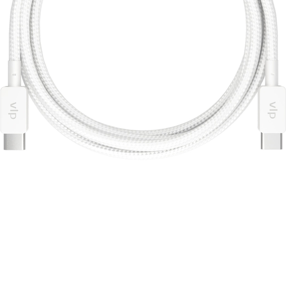 Кабель VLP Nylon Cable USB C - USB C 60 Вт белый - фото 2