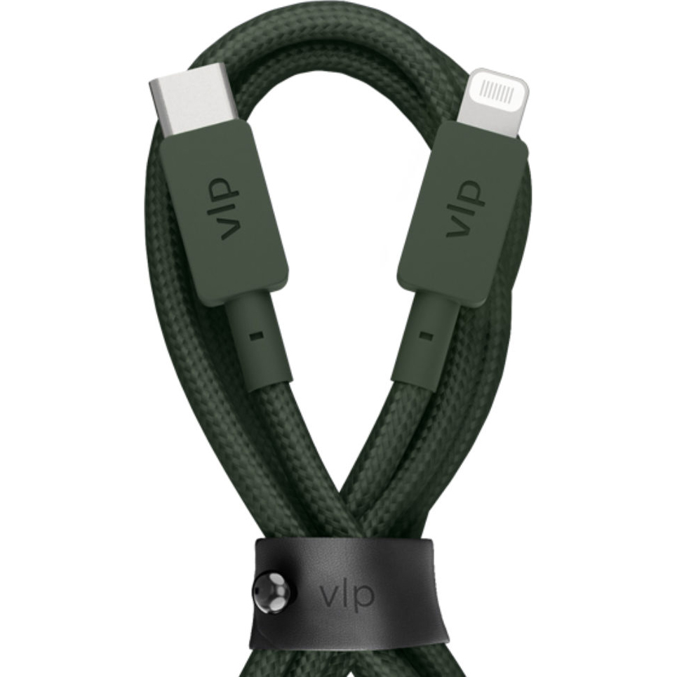 Кабель VLP Nylon Cable USB С - Lightning MFI темно-зеленый - фото 2