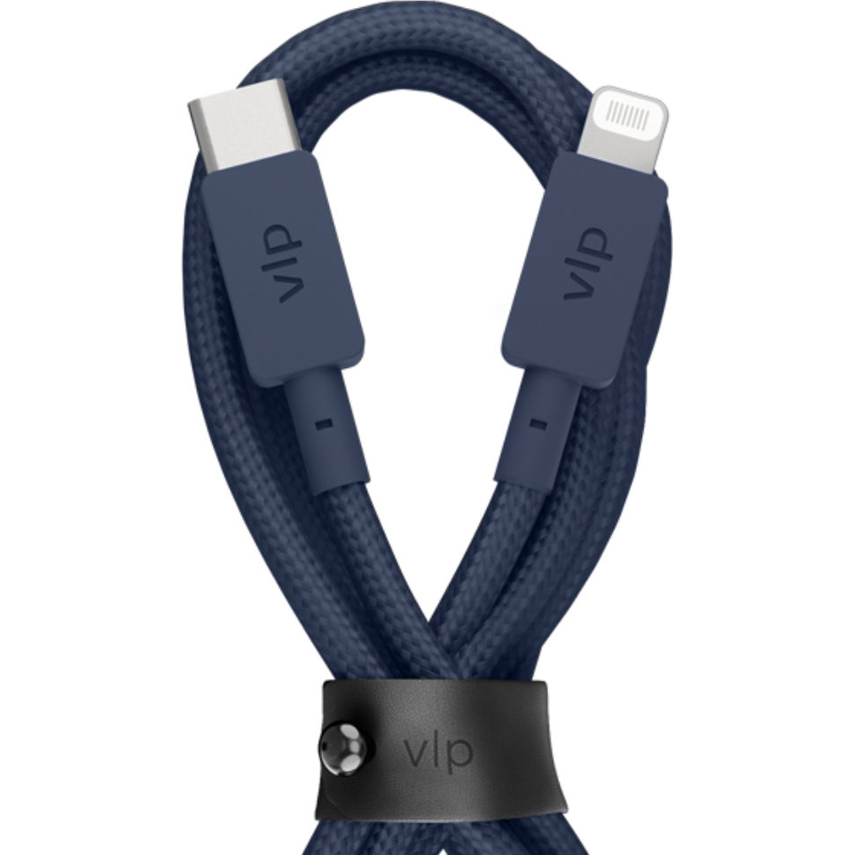 Кабель VLP Nylon Cable USB С - Lightning MFI темно-синий - фото 2