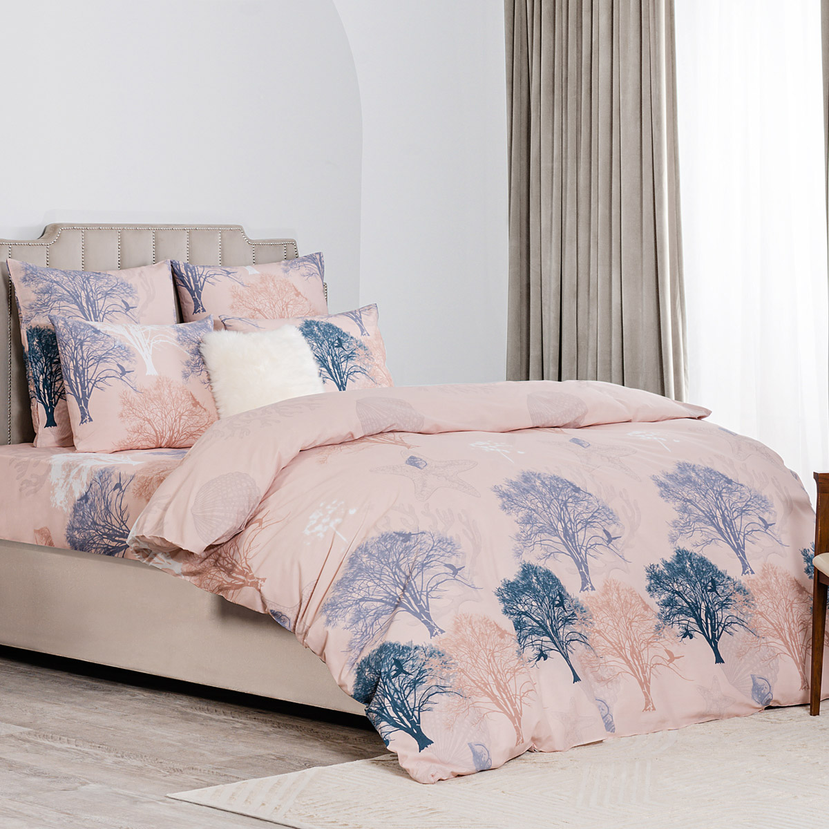 Комплект постельного белья Daily by T Элвуд розовый с сиреневым Двуспальный, цвет сиреневый, размер Двуспальный - фото 2