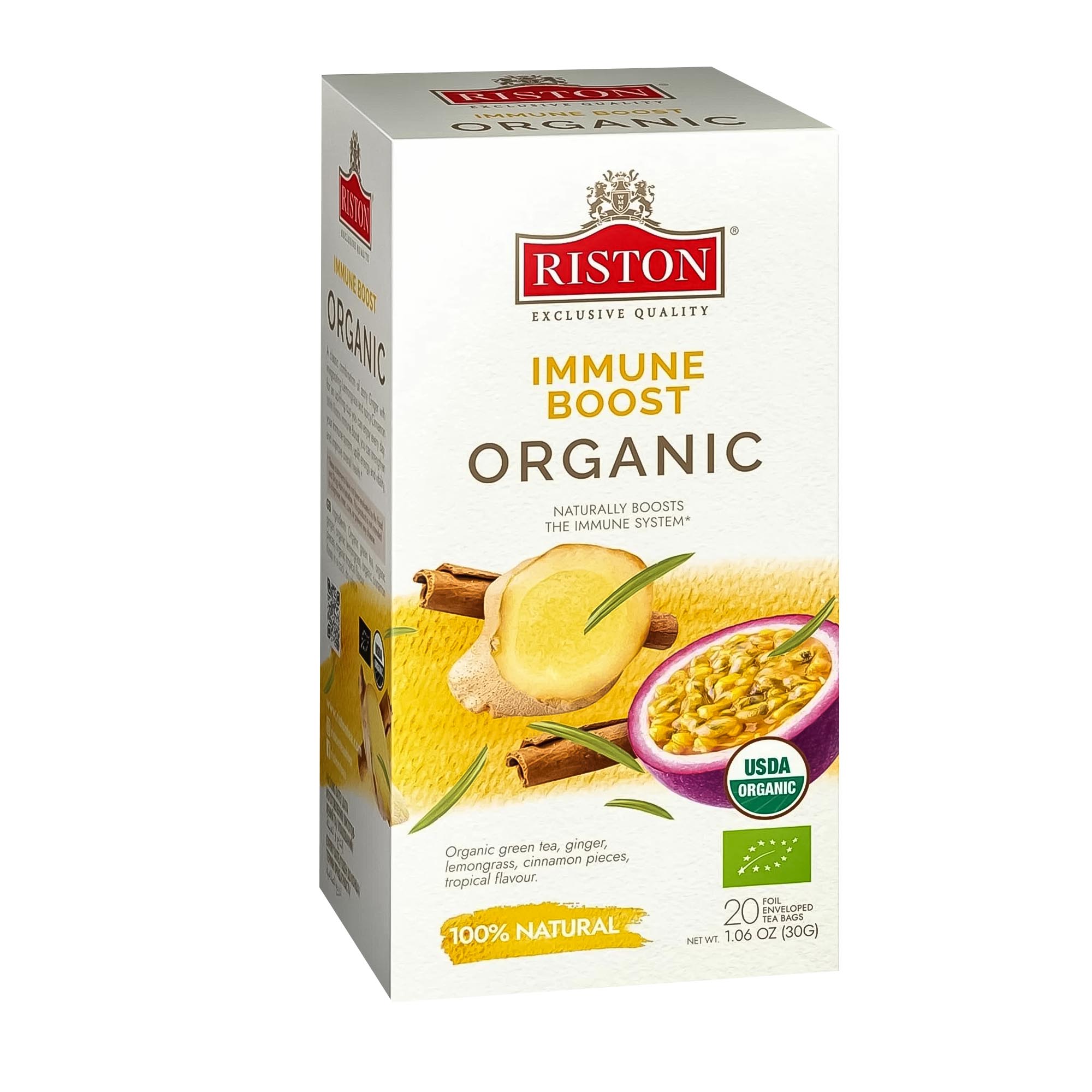 

Чай зеленый Riston Immune boost Organic 20х1,5 г