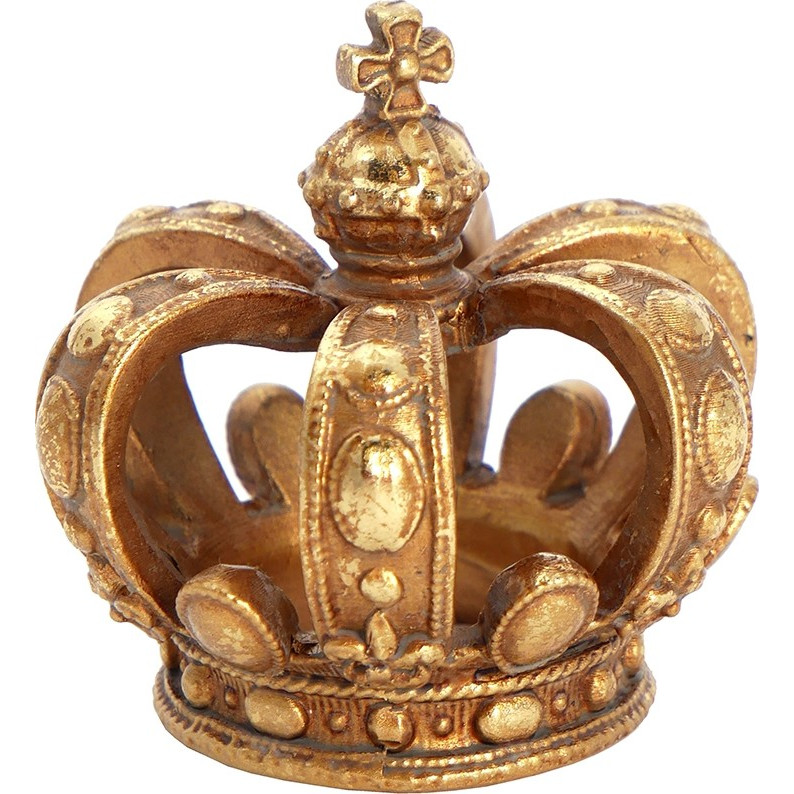 Фигурка Glasar корона 8х8х8см, цвет золотистый - фото 1