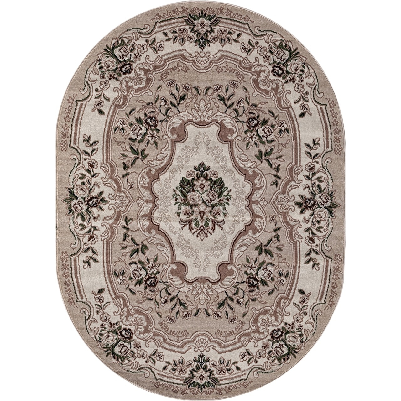 фото Ковёр merinos gavana 80х150 beige oval d017