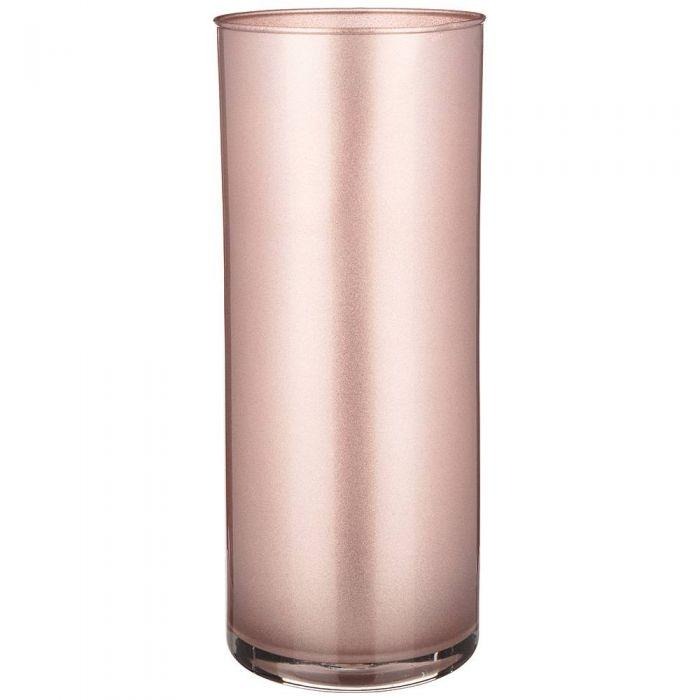 фото Ваза-цилиндр franco sparkle rosa 12х30 см