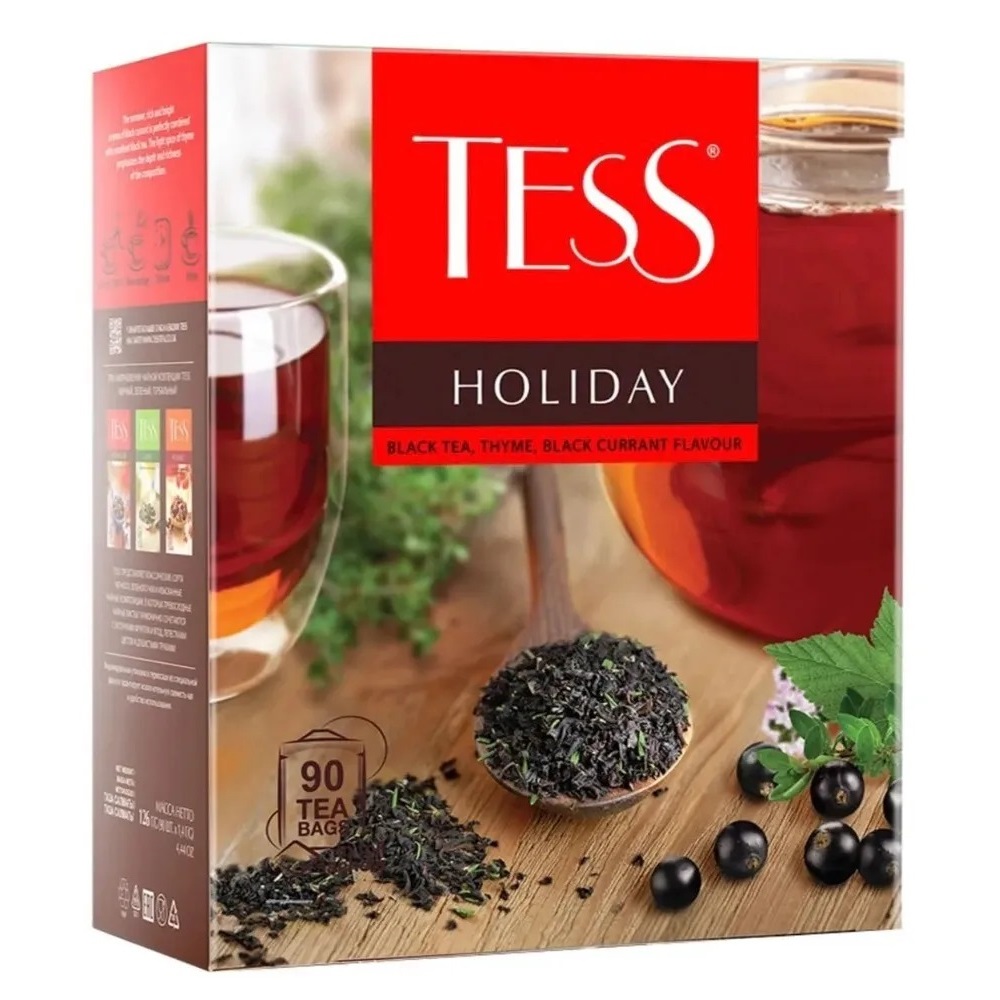 фото Чай черный tess holiday пакетированный 90 шт