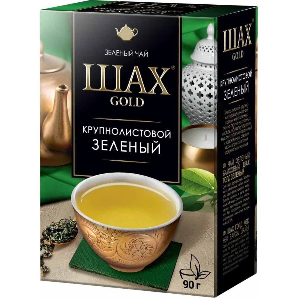 фото Чай зеленый шах gold 90 г