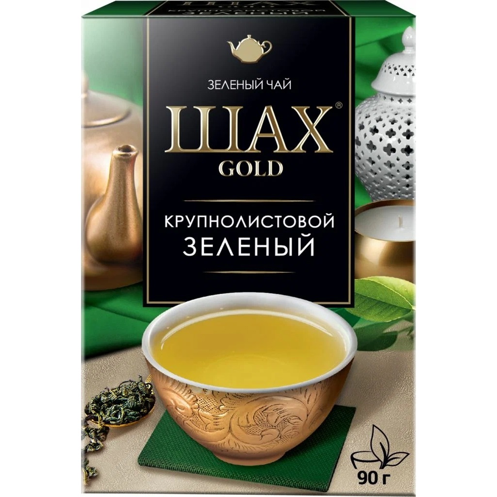 фото Чай зеленый шах gold 90 г