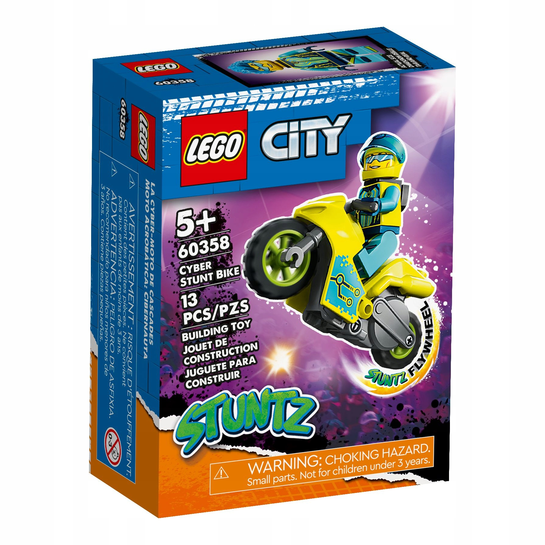 фото Конструктор lego city stuntz кибер трюковой байк