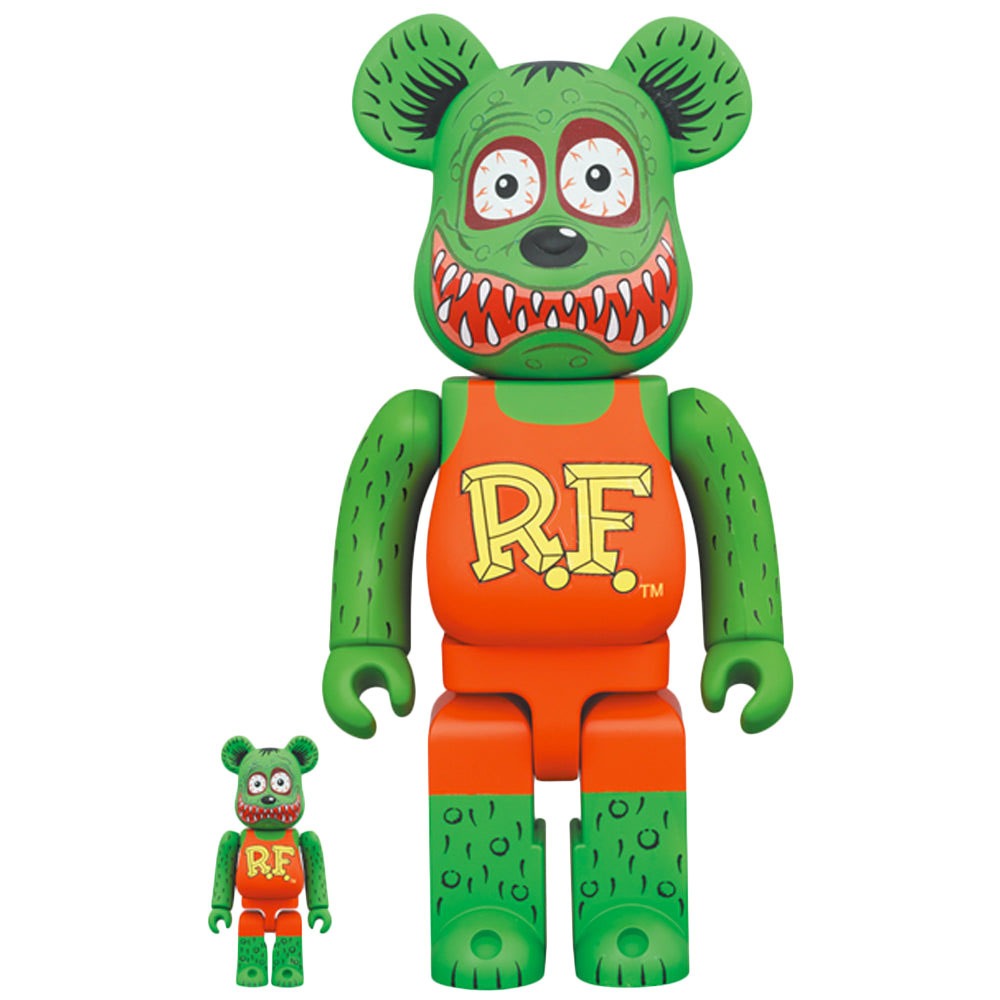 Фигура Bearbrick Medicom Toy Set Rat Fink by Ed Big Daddy Roth 400%/100%