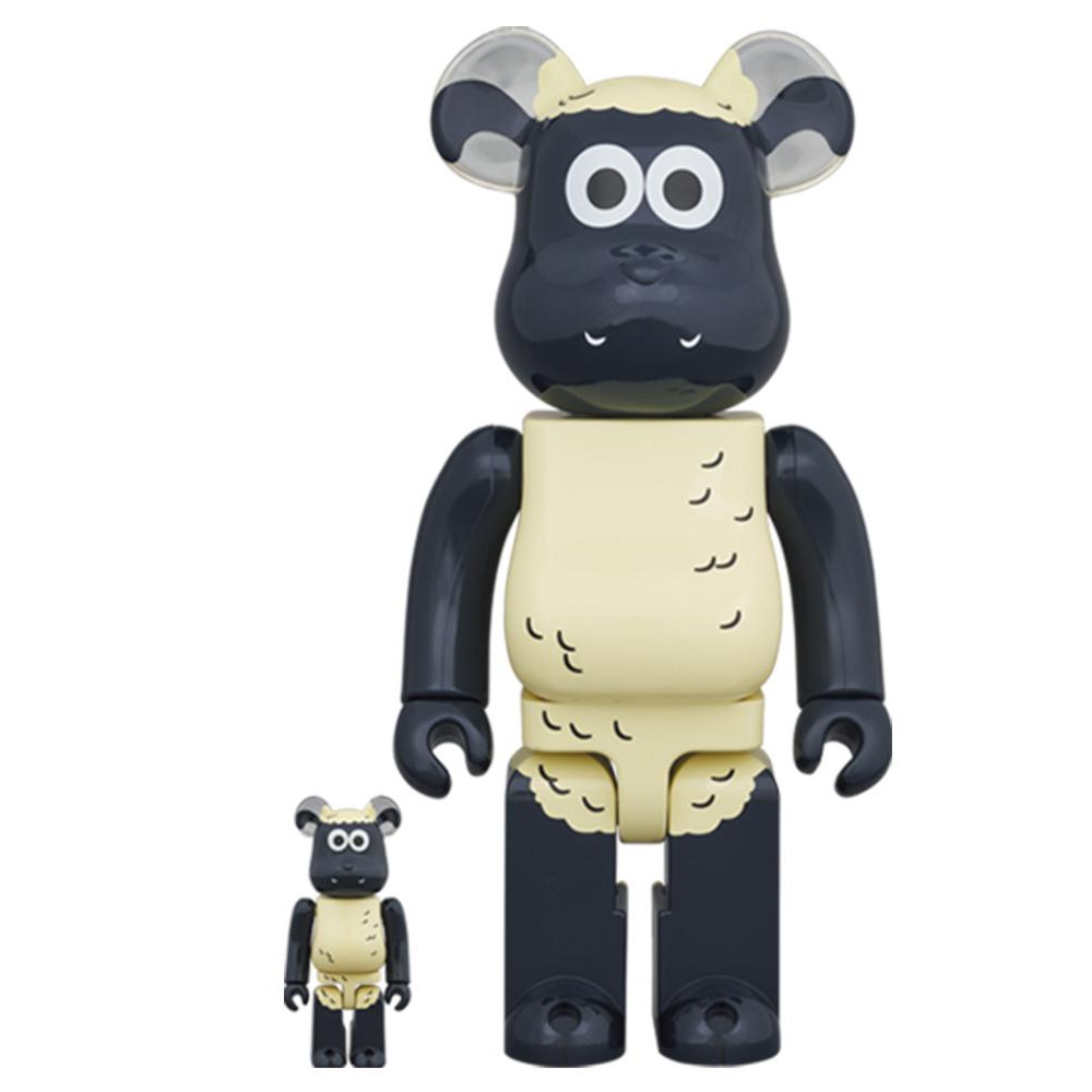 Фигура Bearbrick Medicom Toy Set Shaun (Shaun the Sheep) 400%/100%
