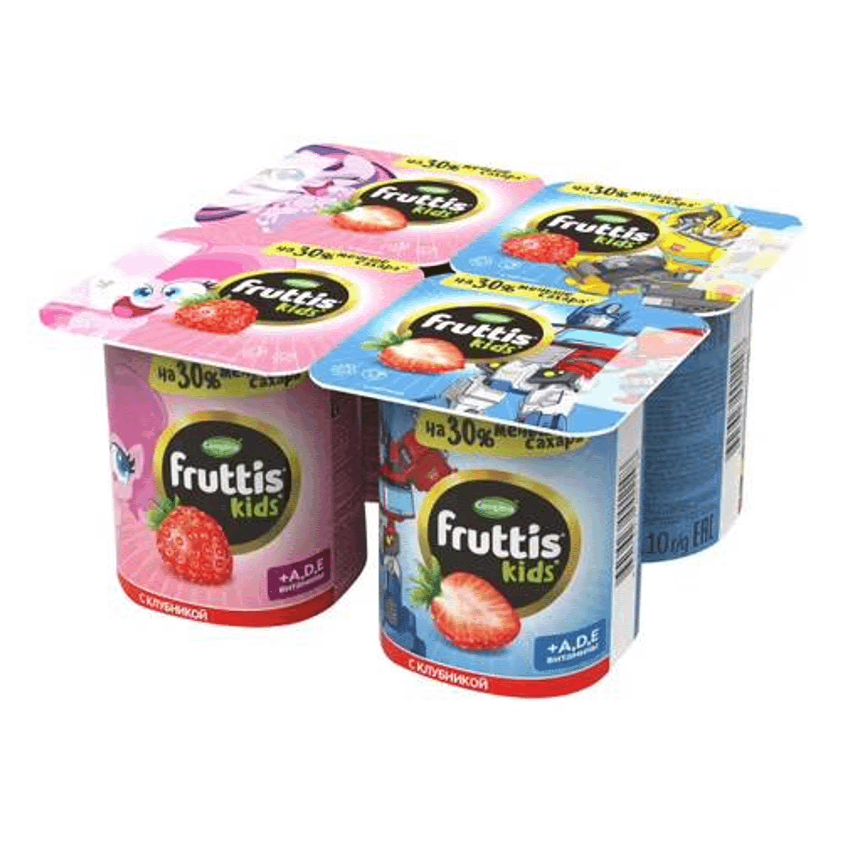 Йогурт Кампина Fruttis Kids с клубникой 2,5% 110 г