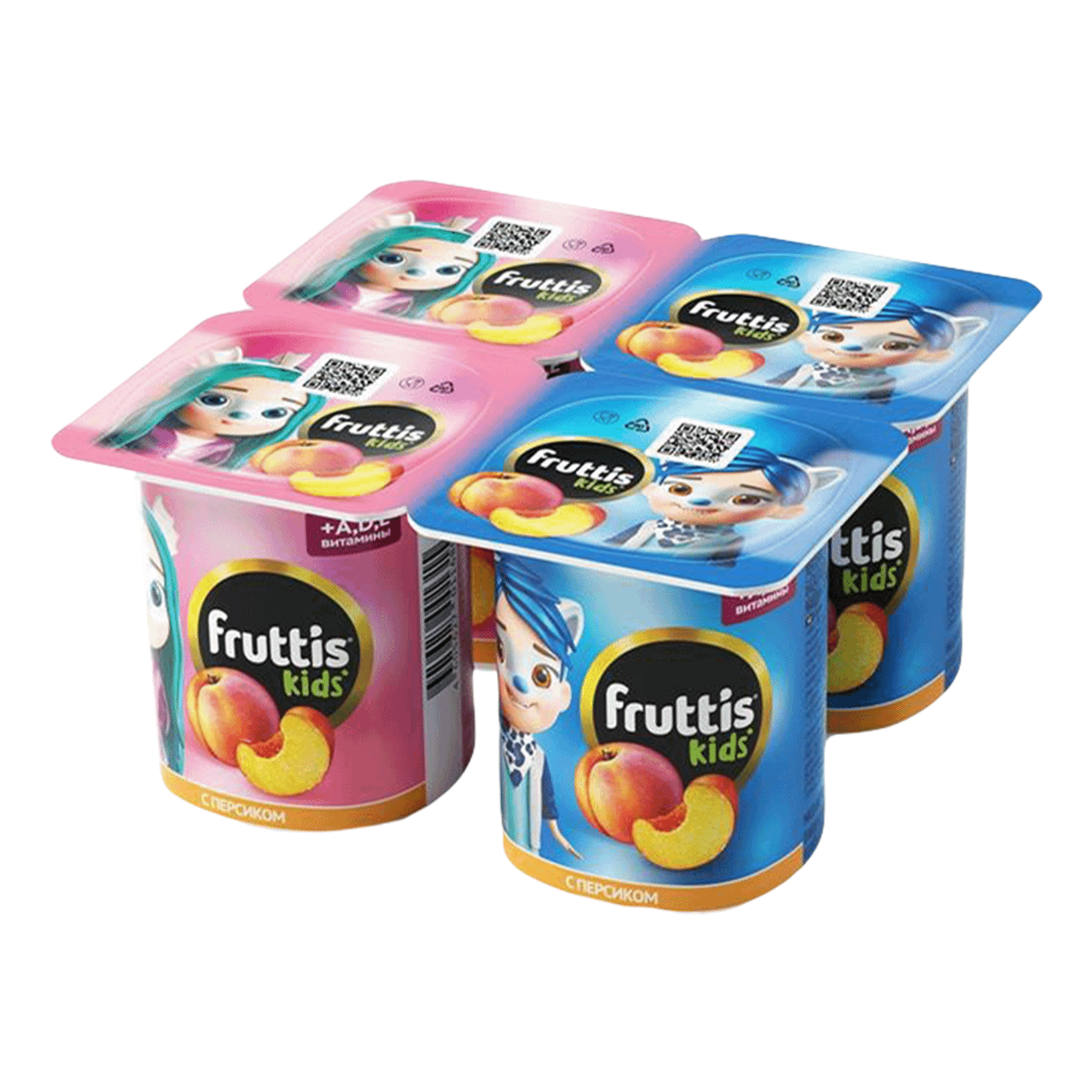 Йогурт Кампина Fruttis Kids с персиком 2,5% 110 г