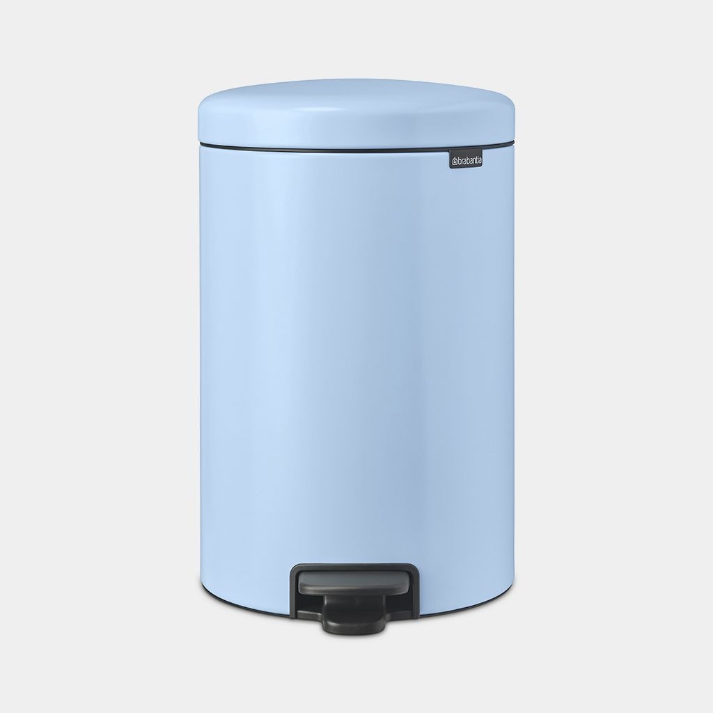 фото Бак мусорный с педалью brabantia newicon голубой 3 л