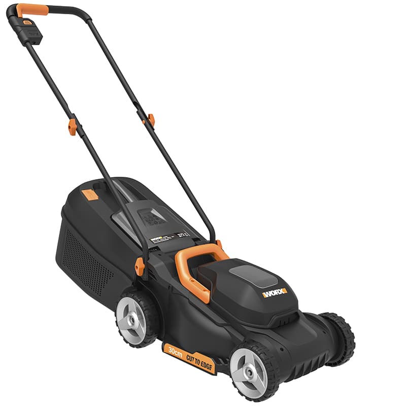 фото Газонокосилка аккумуляторная worx wg730e, 20в, бесщеточная, 30 см, 4ач х 1, зу 2а