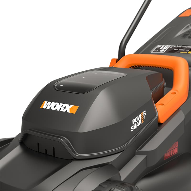 фото Газонокосилка аккумуляторная worx wg730e, 20в, бесщеточная, 30 см, 4ач х 1, зу 2а